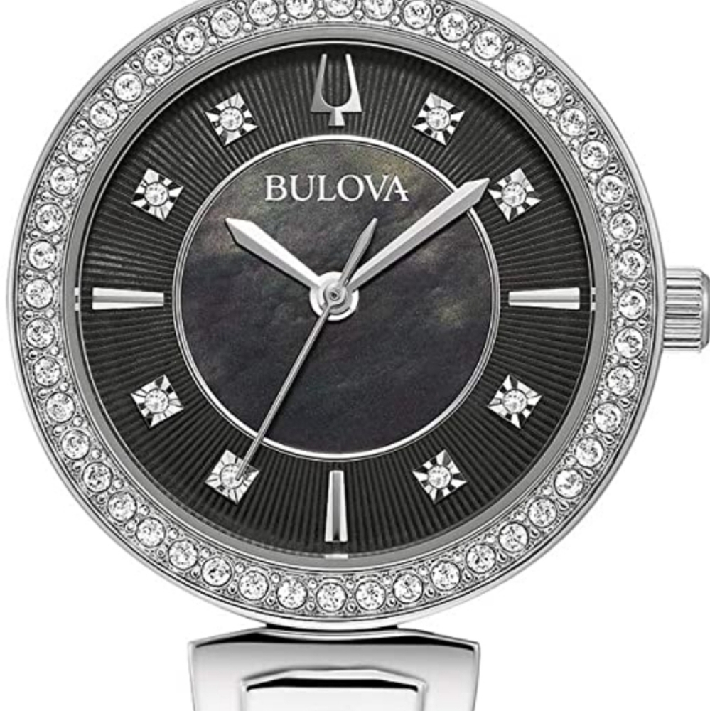 **SOLD** Bulova Women's 96X152 Dress Crystal Silver Watch - Picture 2 of 9